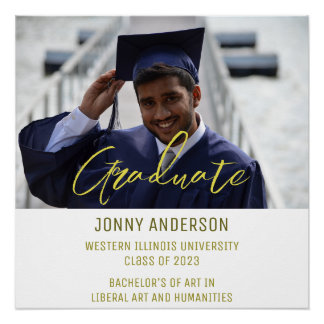 Modern Minimalist Photo and Script Poster