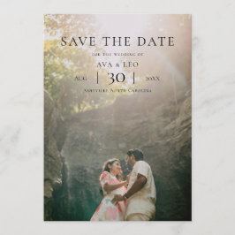 Modern Minimalist Photo Wedding Save the Date