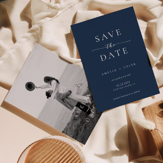 Modern Minimalist Photo Wedding Save the Date