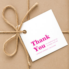 Modern Minimalist Pink Birthday Geschenkanhänger