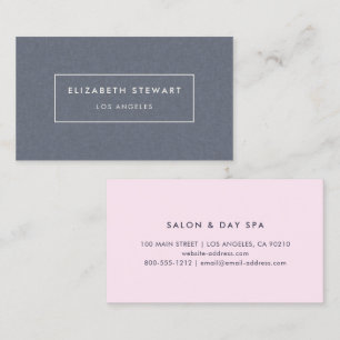 Modern minimalist professionell blaues Leinen und  Visitenkarte