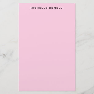 Modern minimalist professionell hellrosa feminin briefpapier