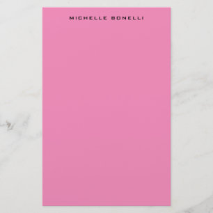 Modern minimalist professionell pink feminin briefpapier