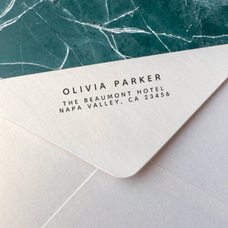 Modern Minimalist Return Address Gummistempel