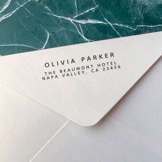 Modern Minimalist Return Address Gummistempel (Von Creator hochgeladen)