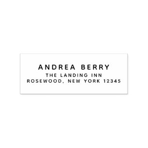 Modern Minimalist Return Address Gummistempel