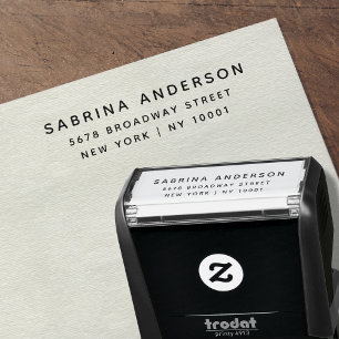 Modern Minimalist Return Address Permastempel