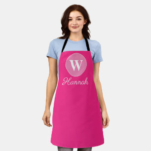 Modern minimalist rosa Monogramm personalisiert Ap Schürze