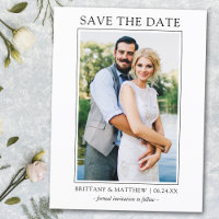 Modern Minimalist Save The Date Couple Photo