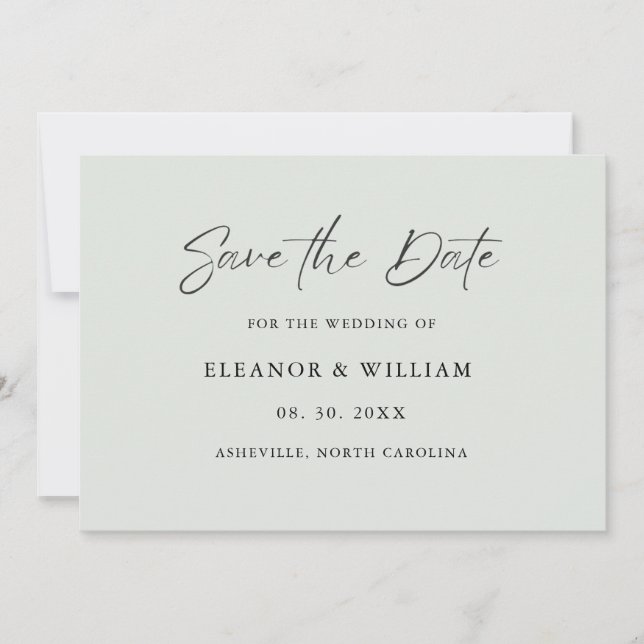 Modern Minimalist Save the Date Wedding Invitation (Vorderseite)