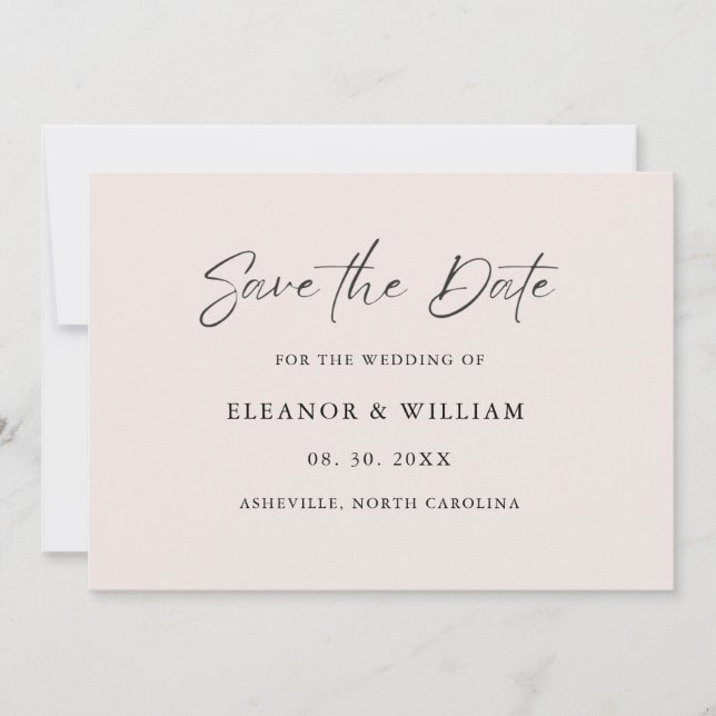 Modern Minimalist Save the Date Wedding Invitation (Vorderseite)