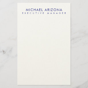 Modern minimalist schlicht eigene Name Briefpapier