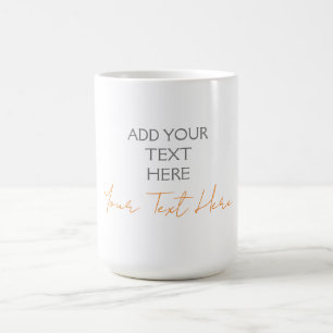 Modern minimalist schlicht personalisiert Text hin Kaffeetasse
