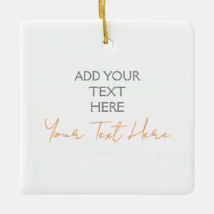 Modern minimalist schlicht personalisiert Text hin Keramikornament