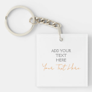 Modern minimalist schlicht personalisiert Text hin Schlüsselanhänger