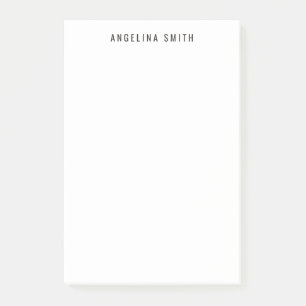Modern minimalist schlicht Schwarz Weiß Post-it Klebezettel