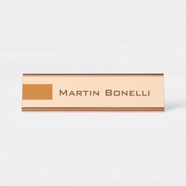 Modern Minimalist Schreibtischnamensplakette (Vorderseite )