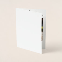 Modern Minimalist Script Graduation Thank You Card Folienkarte