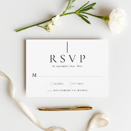 Modern Minimalist Simple Clean Wedding RSVP cards
