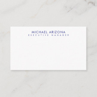 Modern Minimalist Simple Plain Own Name Begleitkarte