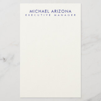 Modern Minimalist Simple Plain Own Name Briefpapier