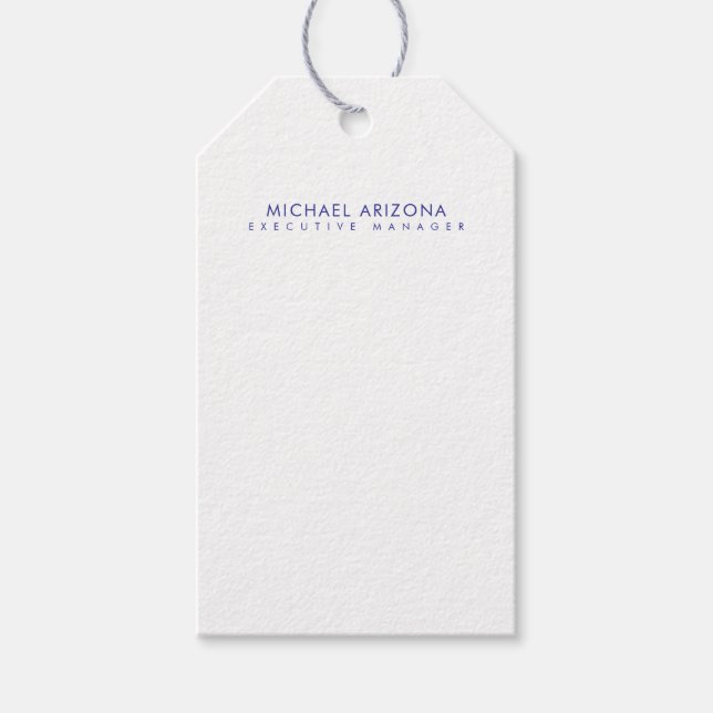 Modern Minimalist Simple Plain Own Name Geschenkanhänger (Vorderseite)