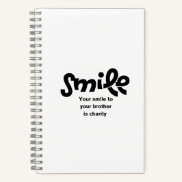 Modern Minimalist Smile ist wohltätige Inspiration Notizbuch