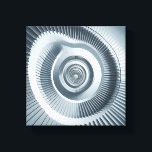 Modern Minimalist Spiral Staircase Art - Abstract  Leinwanddruck<br><div class="desc">Modern Minimalist Spiral Staircase Art - Abstract 3D Infinite Vortex Perspective</div>