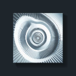 Modern Minimalist Spiral Staircase Art - Abstract  Leinwanddruck<br><div class="desc">Modern Minimalist Spiral Staircase Art - Abstract 3D Infinite Vortex Perspective</div>