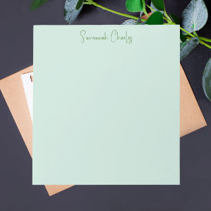 Modern minimalist stilvoll grün elegant notizblock