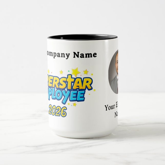 Modern Minimalist Superstar Employee Luxe Tasse (Zentrum)