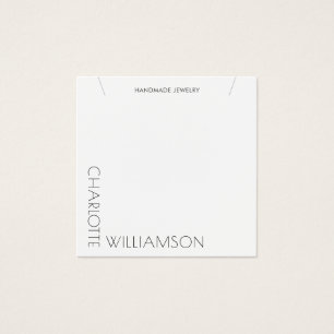 Modern Minimalist Typography Jewelry Display Card