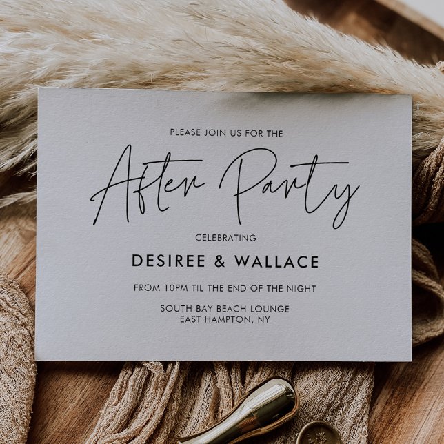 Modern minimalist wedding after party invitation einladung (Von Creator hochgeladen)