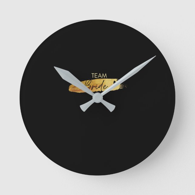 Modern Minimalist Wedding Clock Runde Wanduhr (Vorderseite)