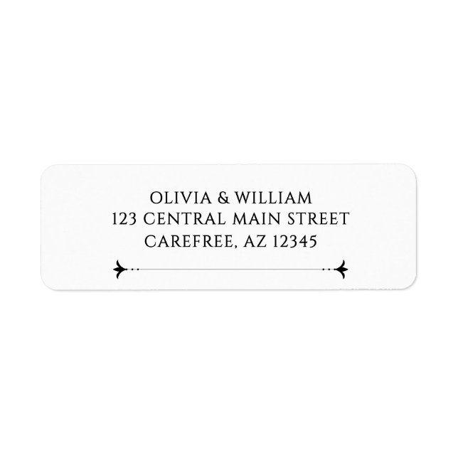 Modern Minimalist Wedding Return Address Label (Vorne)