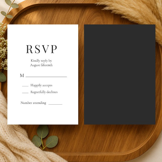 Modern Minimalist Wedding RSVP  Karte (Von Creator hochgeladen)