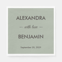 Modern Minimalist Wedding | Sage Green Timeless  Serviette