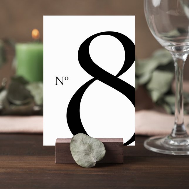 Modern Minimalist Wedding Table Number Card Tischnummer (Von Creator hochgeladen)