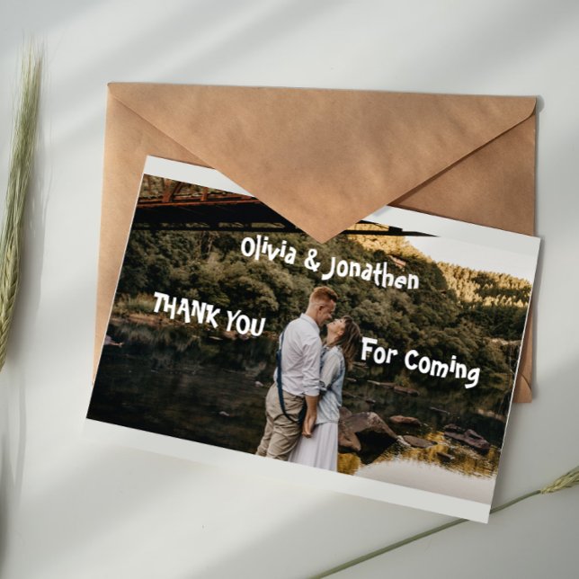 Modern Minimalist Wedding Thank You Card Begleitkarte (Von Creator hochgeladen)