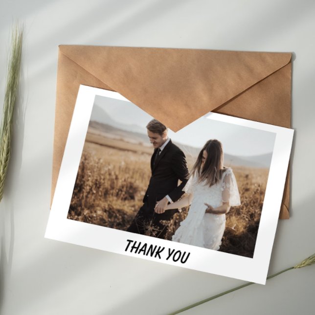 Modern Minimalist Wedding Thank You Mitteilungskarte (Von Creator hochgeladen)