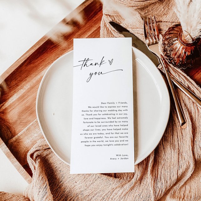 Modern Minimalist Wedding Thank You Note (Von Creator hochgeladen)