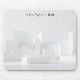 Modern Minimalist White Architecture Mousepad