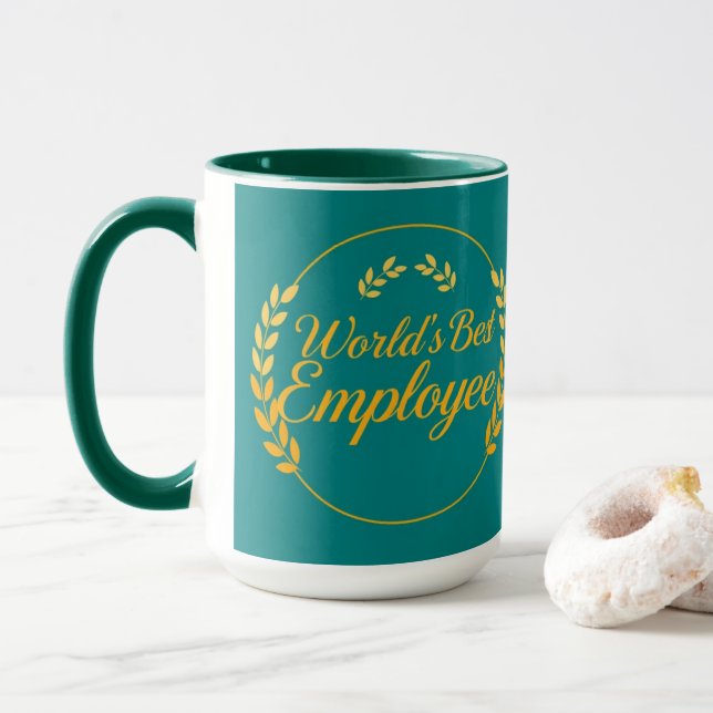 Modern Minimalist World’s Best Employee Tasse (Mit Donut)