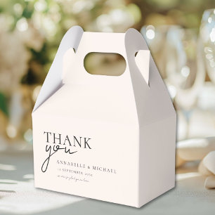 Modern, minimalistisch, beige, Hochzeit Geschenkschachtel