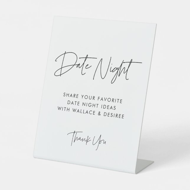 Modern Minimalistisch Date night ideas Sockelschild (Vorderseite)