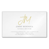 Modern Minimalistisch Gold Monogramm Schlicht Einf