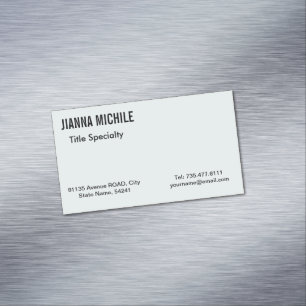 Modern Minimalistisch Grau Magnetische Visitenkarte