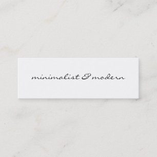 modern & minimalistisch mini visitenkarte