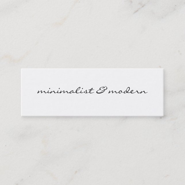 modern & minimalistisch mini visitenkarte (Vorderseite)