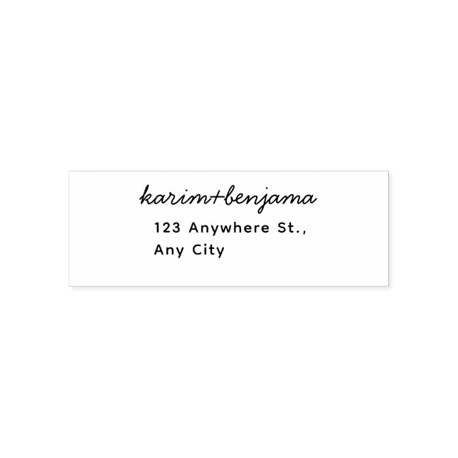 Modern Minimalistisch mit Skriptname | Benutzerdef Permastempel (Design)